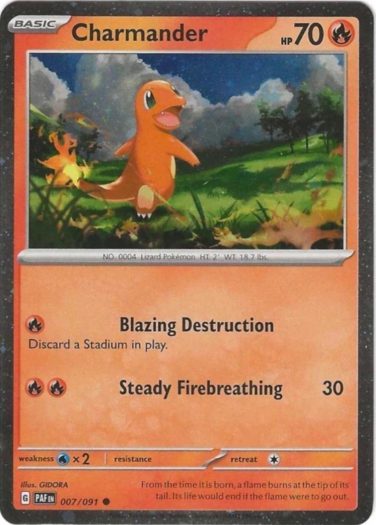 Paldean Fates Charmander [Cosmos-Holo] Pokémon card